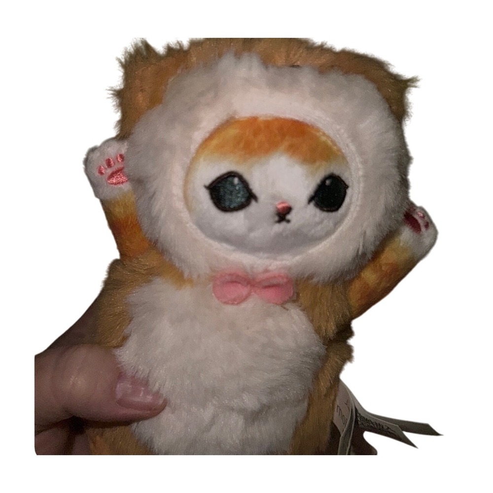 Mofusand Cute Cat Kitten Plush Toy With Lion Hood Kawaii Style NWT‎